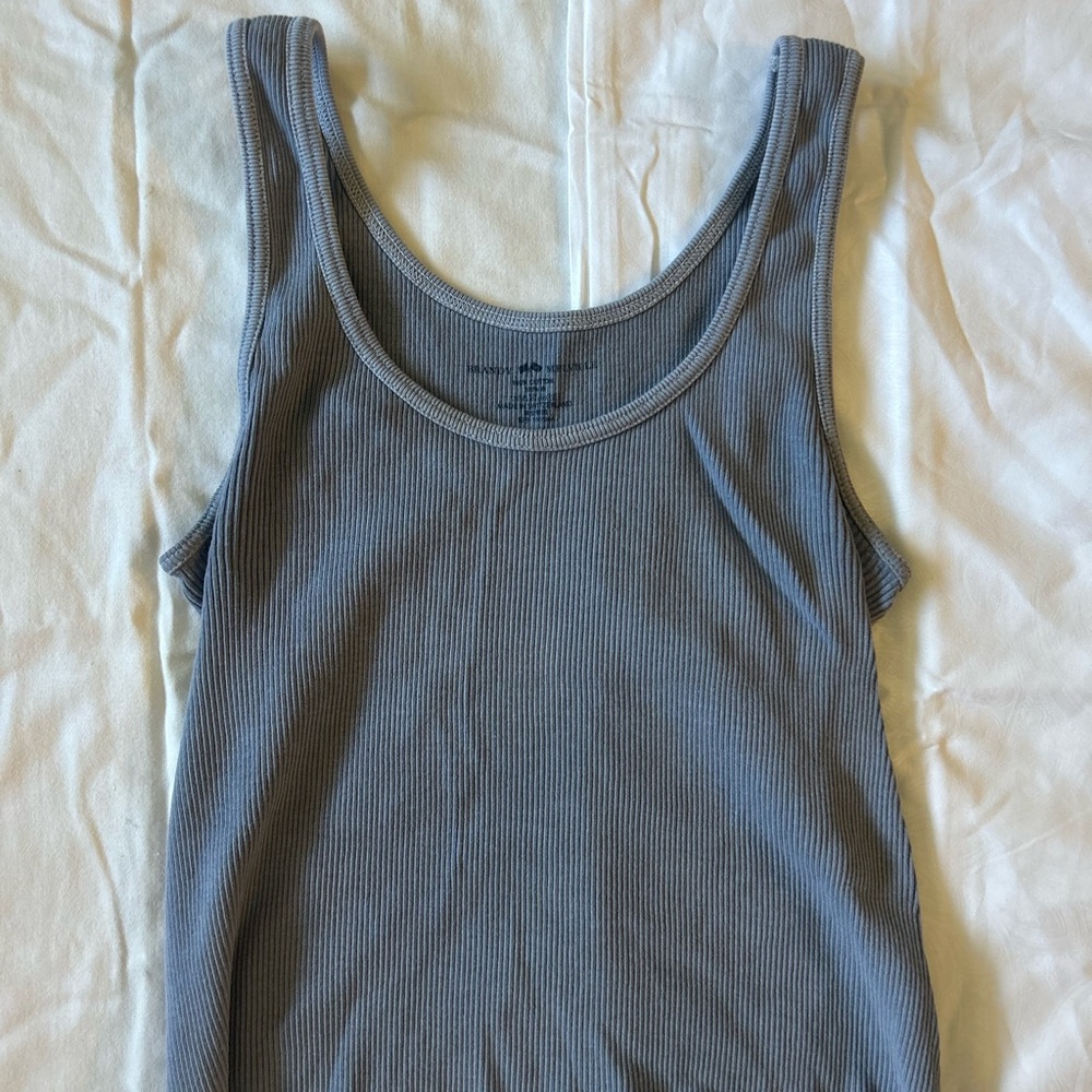 Brandy Melville Blue Ribbed Tank Top